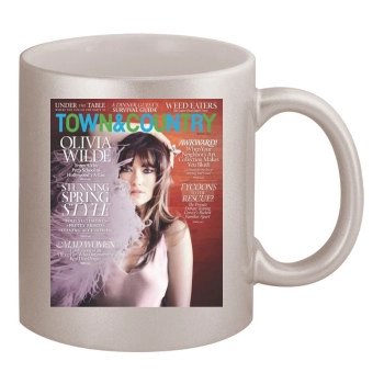 Olivia Wilde 11oz Metallic Silver Mug