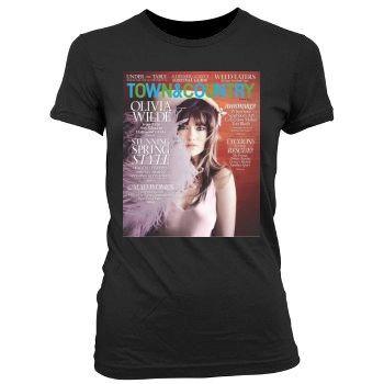 Olivia Wilde Women's Junior Cut Crewneck T-Shirt