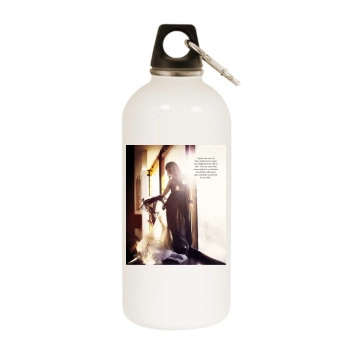 Olivia Wilde White Water Bottle With Carabiner