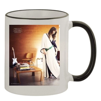 Olivia Wilde 11oz Colored Rim & Handle Mug