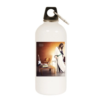 Olivia Wilde White Water Bottle With Carabiner