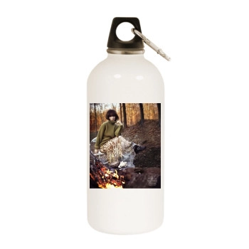 Olivia Wilde White Water Bottle With Carabiner