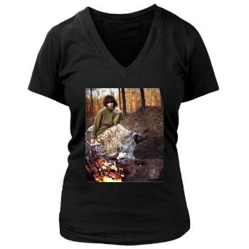 Olivia Wilde Women's Deep V-Neck TShirt