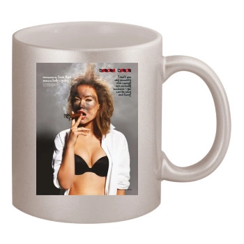 Olivia Wilde 11oz Metallic Silver Mug