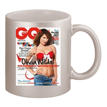 Olivia Wilde 11oz Metallic Silver Mug