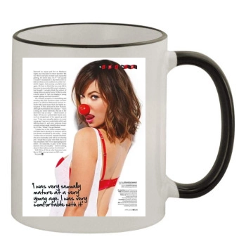 Olivia Wilde 11oz Colored Rim & Handle Mug