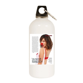 Olivia Wilde White Water Bottle With Carabiner