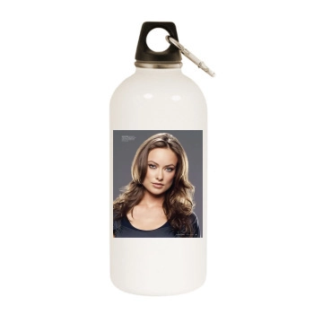 Olivia Wilde White Water Bottle With Carabiner