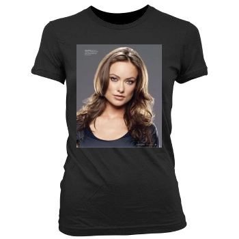 Olivia Wilde Women's Junior Cut Crewneck T-Shirt