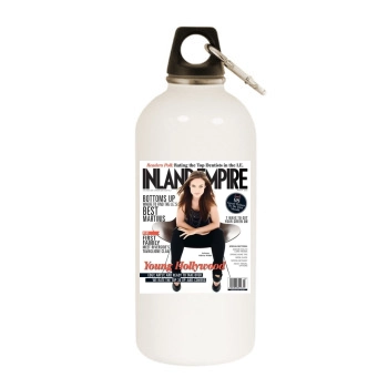 Olivia Wilde White Water Bottle With Carabiner