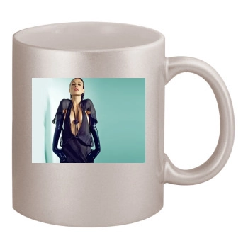 Olivia Wilde 11oz Metallic Silver Mug