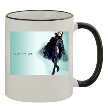 Olivia Wilde 11oz Colored Rim & Handle Mug