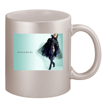 Olivia Wilde 11oz Metallic Silver Mug