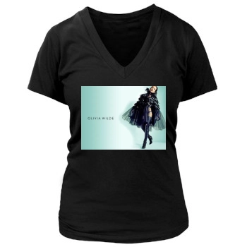 Olivia Wilde Women's Deep V-Neck TShirt