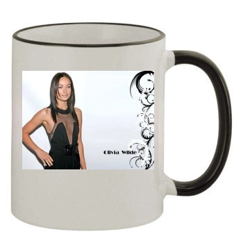 Olivia Wilde 11oz Colored Rim & Handle Mug