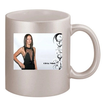 Olivia Wilde 11oz Metallic Silver Mug