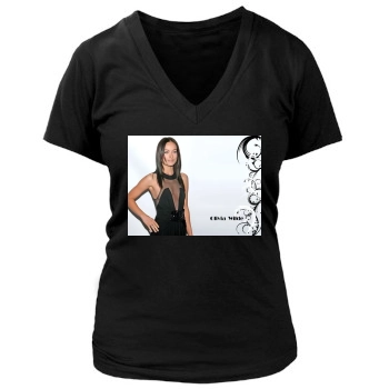 Olivia Wilde Women's Deep V-Neck TShirt