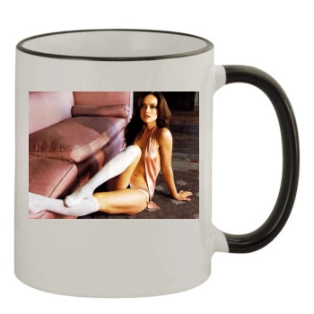 Olivia Wilde 11oz Colored Rim & Handle Mug