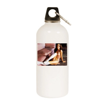 Olivia Wilde White Water Bottle With Carabiner