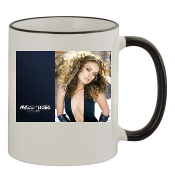 Olivia Wilde 11oz Colored Rim & Handle Mug