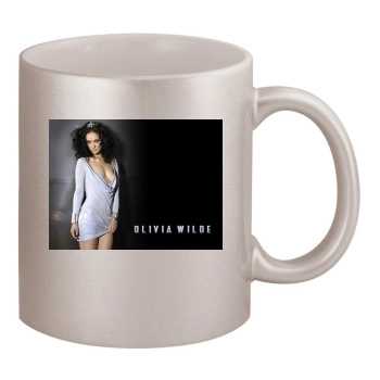 Olivia Wilde 11oz Metallic Silver Mug