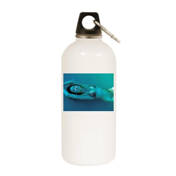 Olivia Wilde White Water Bottle With Carabiner