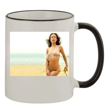 Olivia Wilde 11oz Colored Rim & Handle Mug