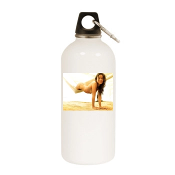 Olivia Wilde White Water Bottle With Carabiner