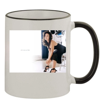 Olivia Wilde 11oz Colored Rim & Handle Mug