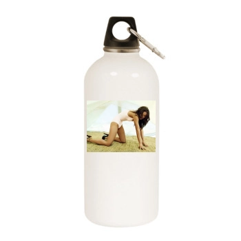 Olivia Wilde White Water Bottle With Carabiner