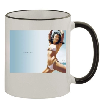 Olivia Wilde 11oz Colored Rim & Handle Mug