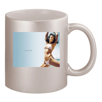 Olivia Wilde 11oz Metallic Silver Mug