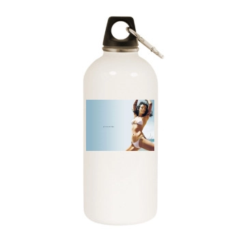 Olivia Wilde White Water Bottle With Carabiner