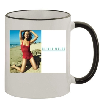 Olivia Wilde 11oz Colored Rim & Handle Mug