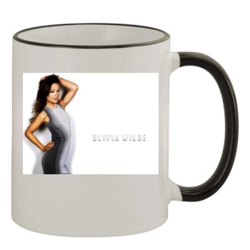 Olivia Wilde 11oz Colored Rim & Handle Mug