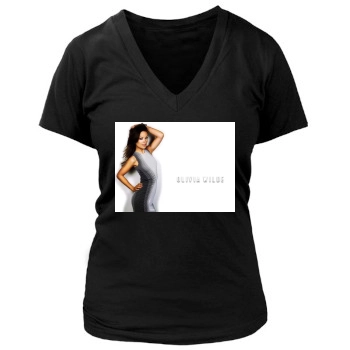 Olivia Wilde Women's Deep V-Neck TShirt