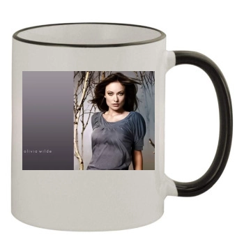 Olivia Wilde 11oz Colored Rim & Handle Mug