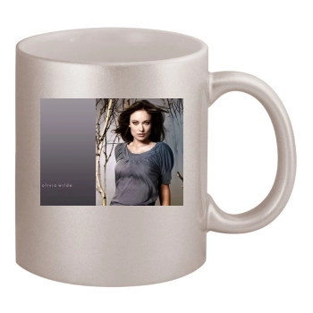 Olivia Wilde 11oz Metallic Silver Mug