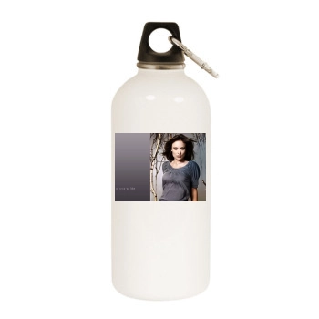 Olivia Wilde White Water Bottle With Carabiner