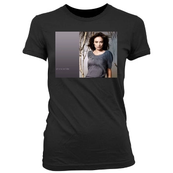 Olivia Wilde Women's Junior Cut Crewneck T-Shirt