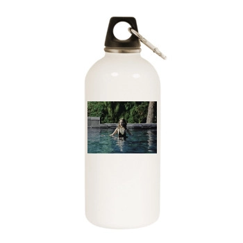 Olivia Wilde White Water Bottle With Carabiner