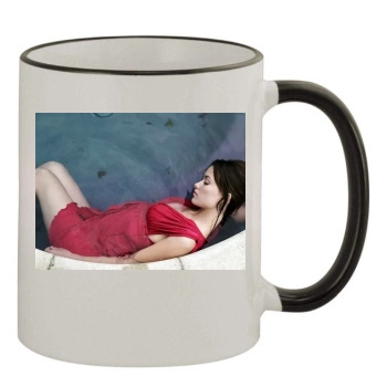 Olivia Wilde 11oz Colored Rim & Handle Mug