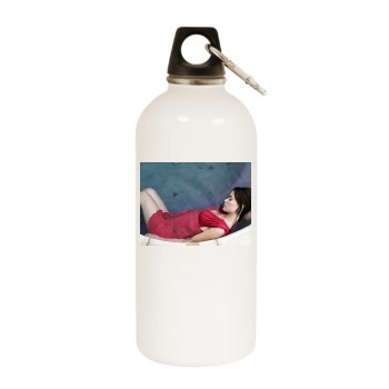 Olivia Wilde White Water Bottle With Carabiner