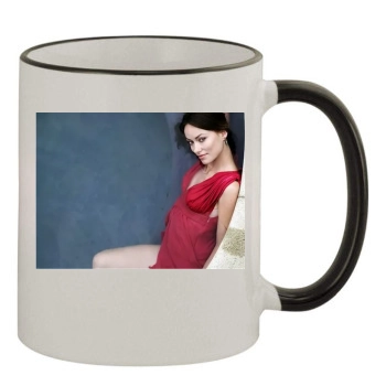 Olivia Wilde 11oz Colored Rim & Handle Mug