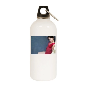 Olivia Wilde White Water Bottle With Carabiner