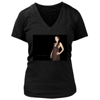 Olivia Wilde Women's Deep V-Neck TShirt