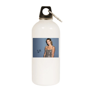 Olivia Wilde White Water Bottle With Carabiner