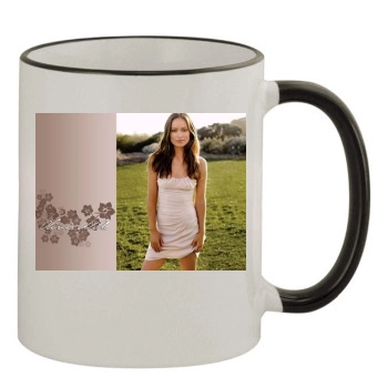 Olivia Wilde 11oz Colored Rim & Handle Mug