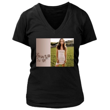 Olivia Wilde Women's Deep V-Neck TShirt