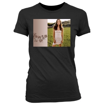 Olivia Wilde Women's Junior Cut Crewneck T-Shirt